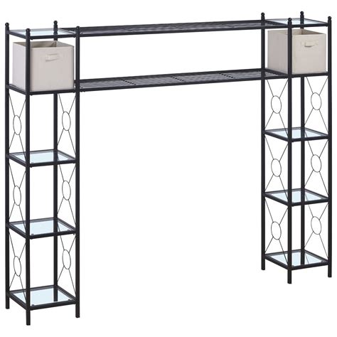 alcove over-the-bed metal organizer with fabric baskets king|Amazon.com: Over Bed Storage.